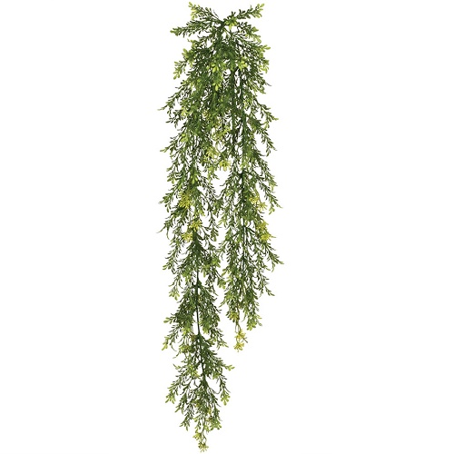 Tealeaf Hanging Bush - Artificial floral - artificial hanging greenery with flowers photo idea